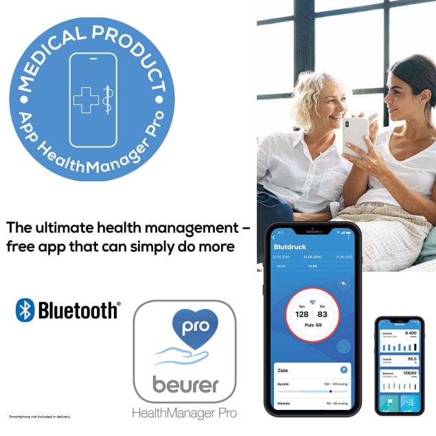 BEURER - Bluetooth Upper Arm Blood Pressure Monitor (BM57) - Cardiac X Blood Pressure Monitor