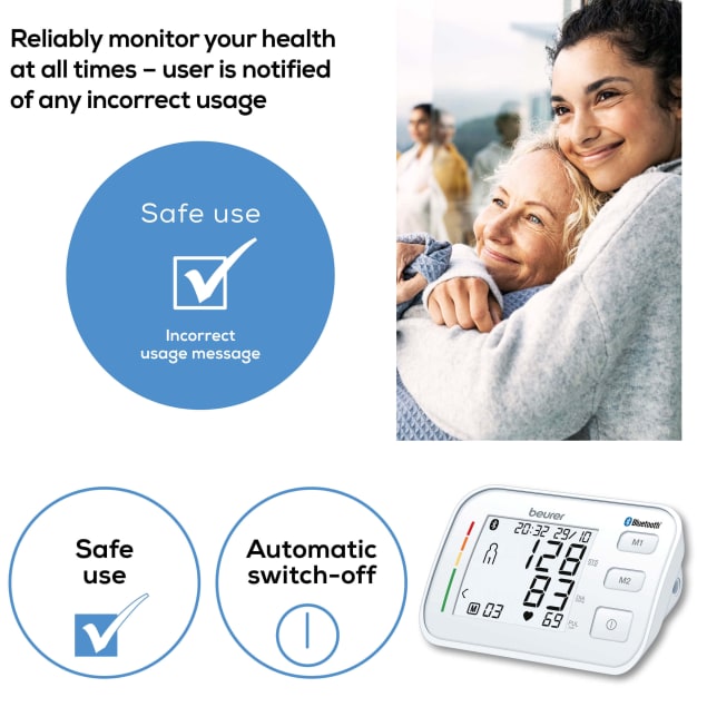 BEURER - Bluetooth Upper Arm Blood Pressure Monitor (BM57) - Cardiac X Blood Pressure Monitor