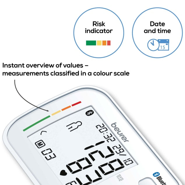 BEURER - Bluetooth Upper Arm Blood Pressure Monitor (BM57) - Cardiac X Blood Pressure Monitor