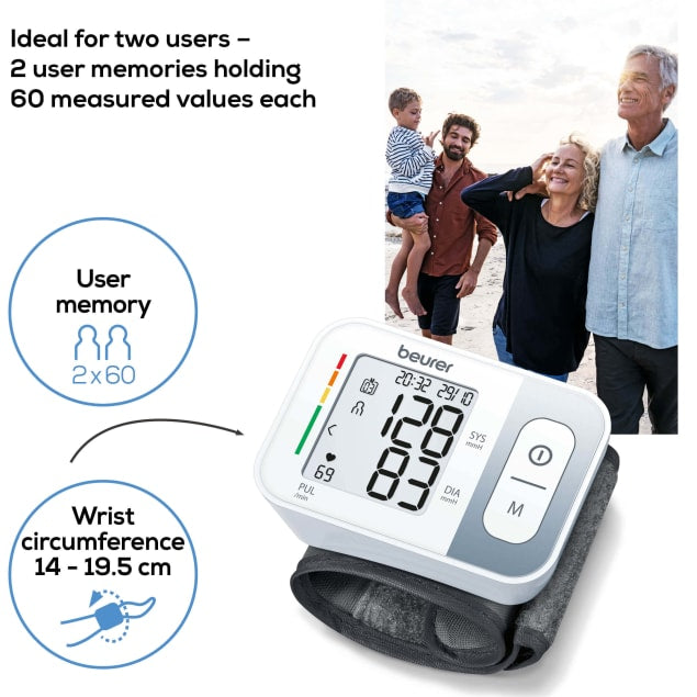 BEURER - Wrist Blood Pressure Monitor (BC28) - Cardiac X Blood Pressure Monitor