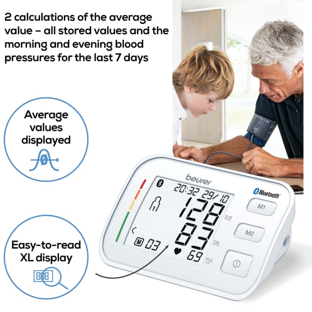 BEURER - Bluetooth Upper Arm Blood Pressure Monitor (BM57) - Cardiac X Blood Pressure Monitor
