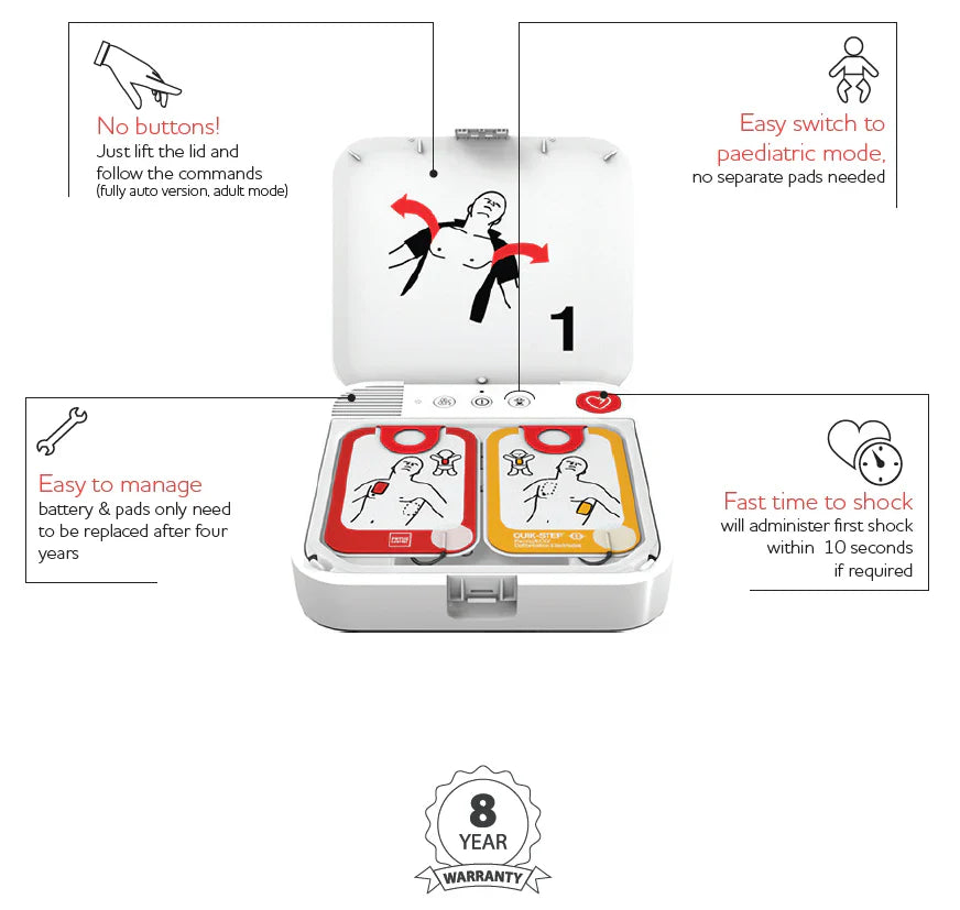 LIFEPAK CR2 Essential Fully-Automatic AED Defibrillator with Wi-Fi