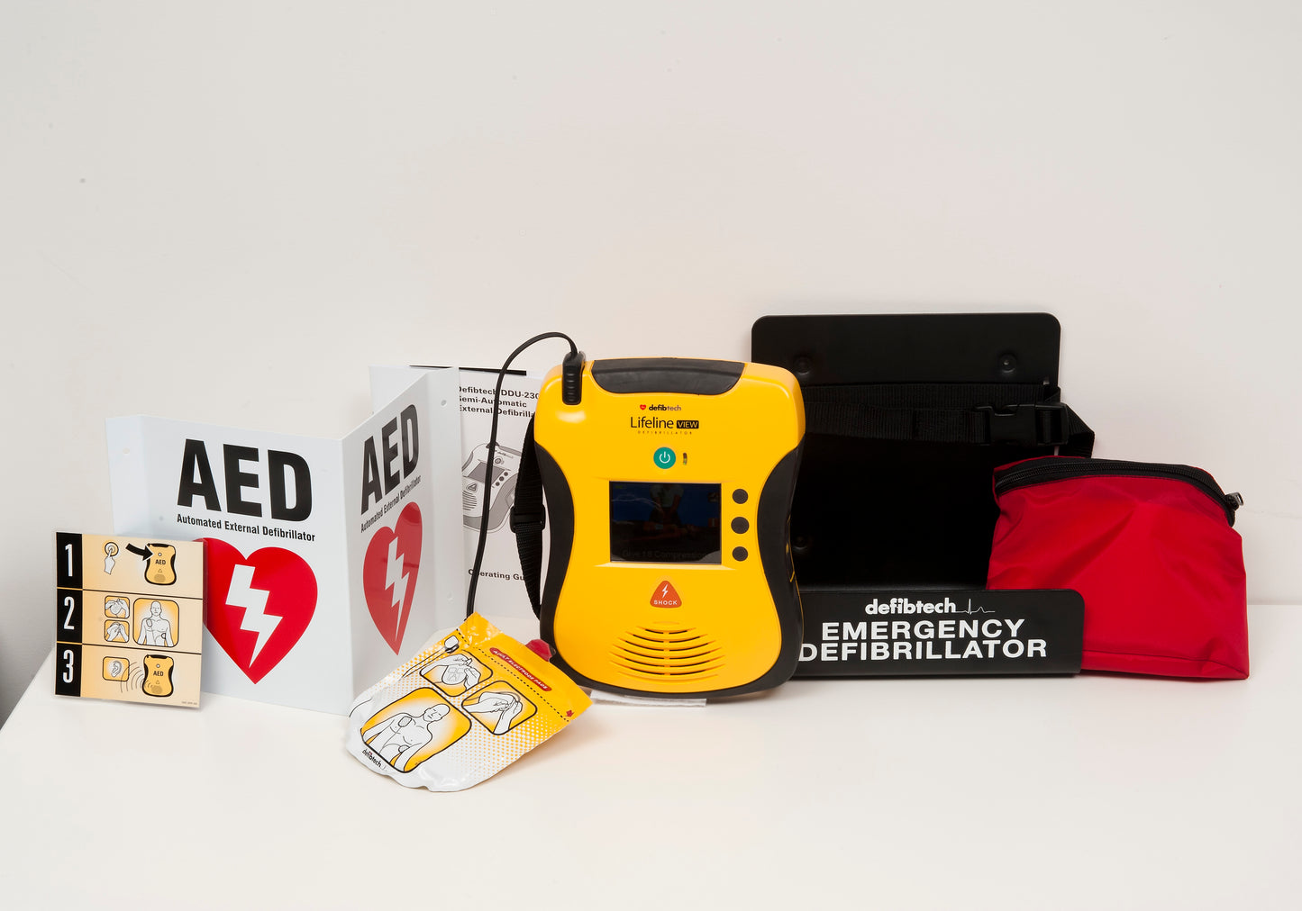 DEFIBTECH Lifeline "VIEW" AED Defibrillator - Cardiac X Automated External Defibrillator