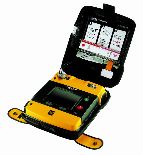 LIFEPAK 1000 AED Defibrillator with ECG Display and manual over-ride