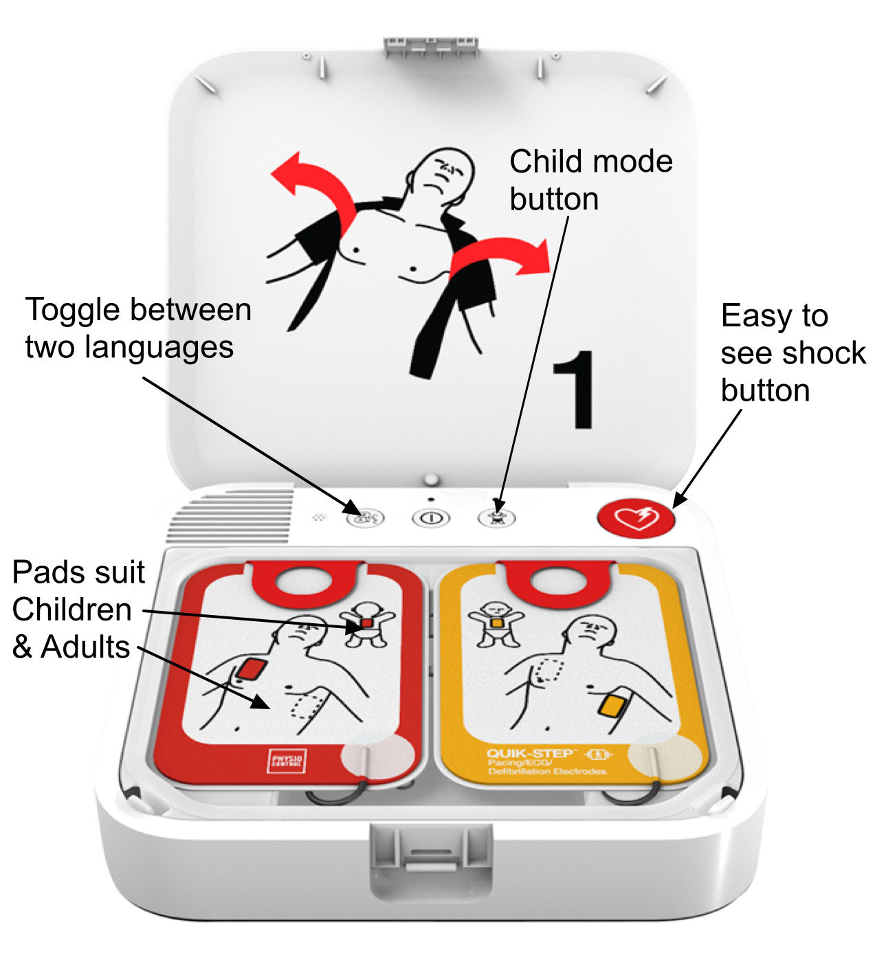 LIFEPAK CR2 Essential Fully-Automatic AED Defibrillator with Wi-Fi