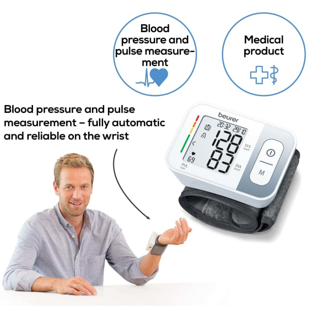 BEURER - Wrist Blood Pressure Monitor (BC28) - Cardiac X Blood Pressure Monitor