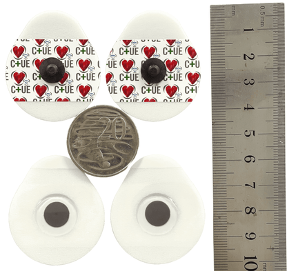 ECG Electrodes Tear Drop 35x40mm Foam, Non-Metal, Radiology suitable - Cardiac X  ECG Electrodes 